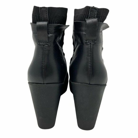 Sudini Womens Danica Ankle Booties Black Leather 8 - Picture 5 of 9
